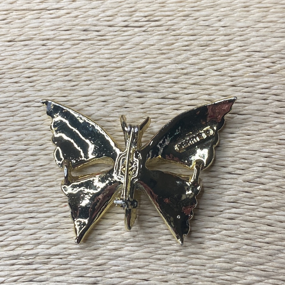 Broche Vintage Gerry's En Métal Goltone - Motif Floral, Signée, Centre Surélevé